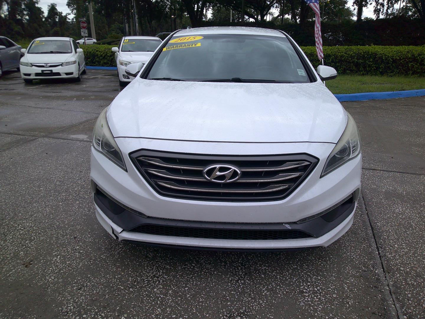 2015 WHITE HYUNDAI SONATA SPORT 2.0T; L (5NPE34AB5FH) , located at 390 Hansen Avenue, Orange Park, FL, 32065, (904) 276-7933, 30.130497, -81.787529 - Photo#0